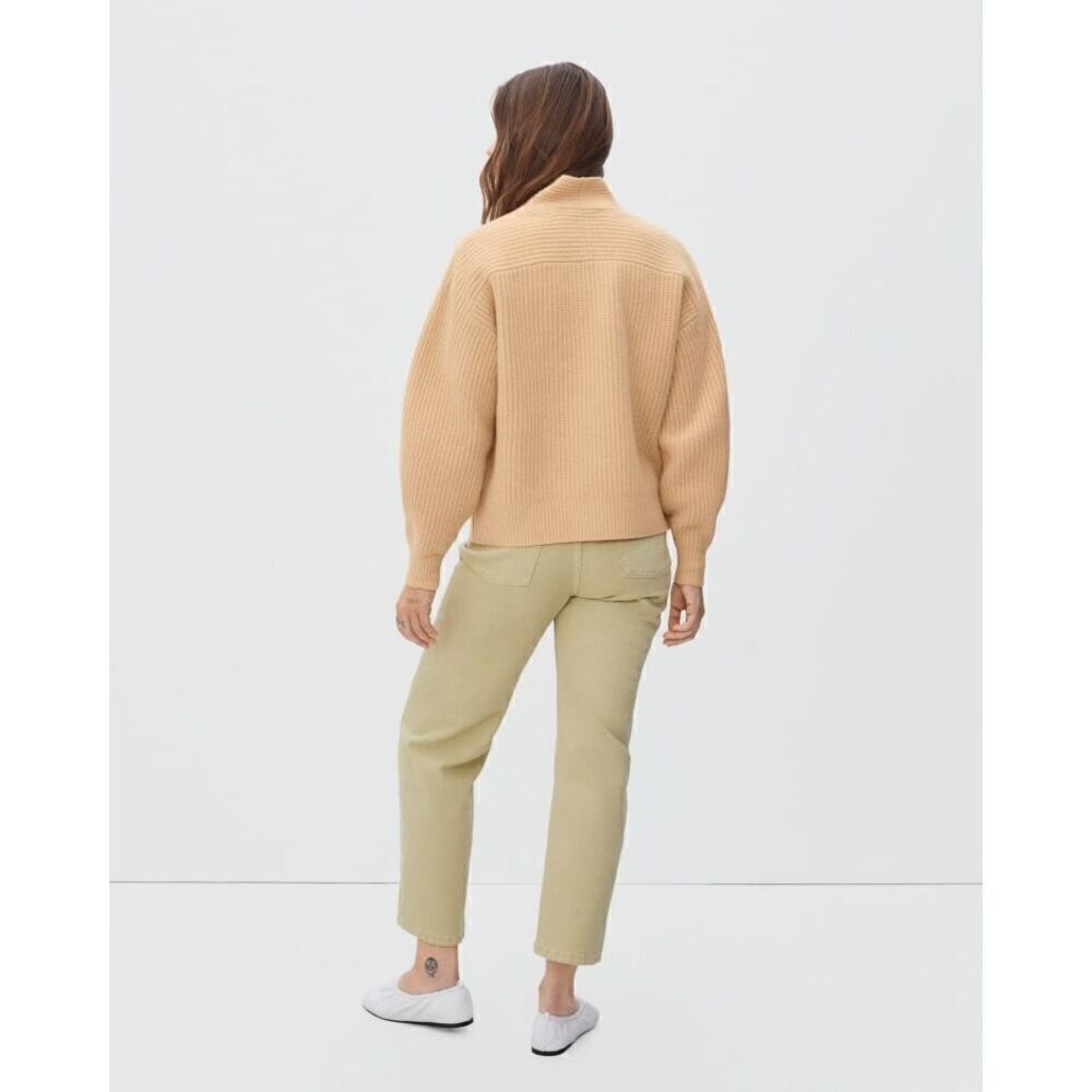Everlane The Felted Wool Double-Breasted Cardigan S Yellow - Picture 3 of 13